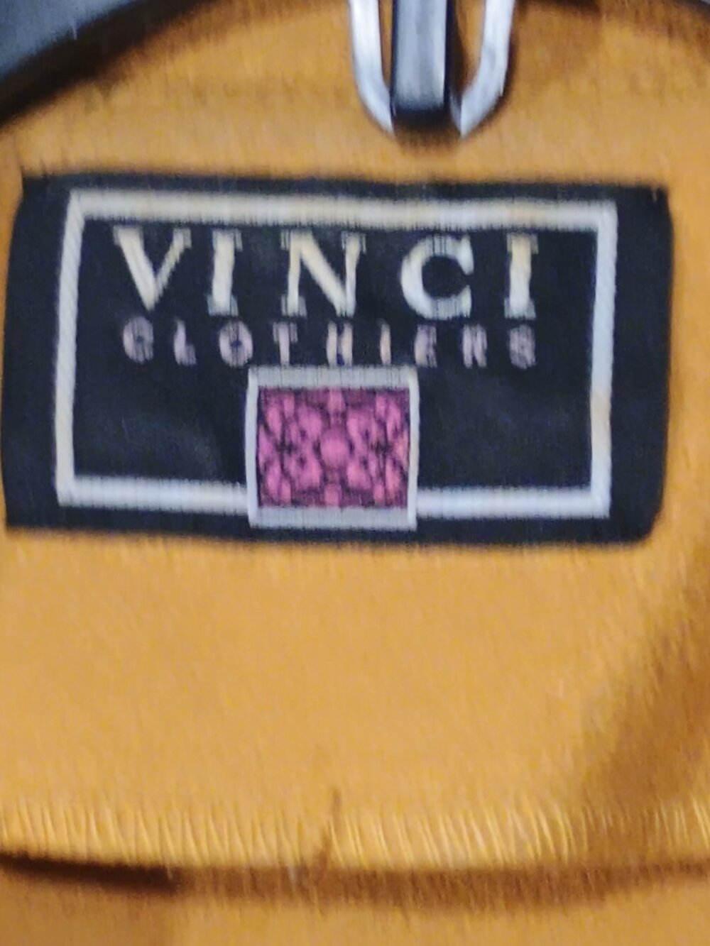 Vinci Clothiers Mustard Faux Suede Button Front Jacket Blazer XL Western Y2K - Picture 4 of 8